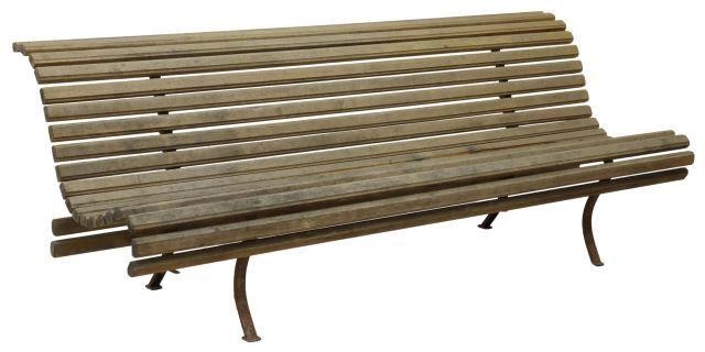 Appraisal: French garden or park bench early th c slatted s-curve