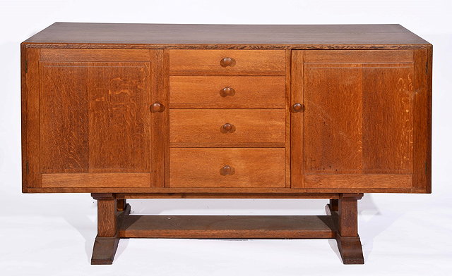 Appraisal: Heals of LondonOak sideboard circa made by Arthur Greenwoods of