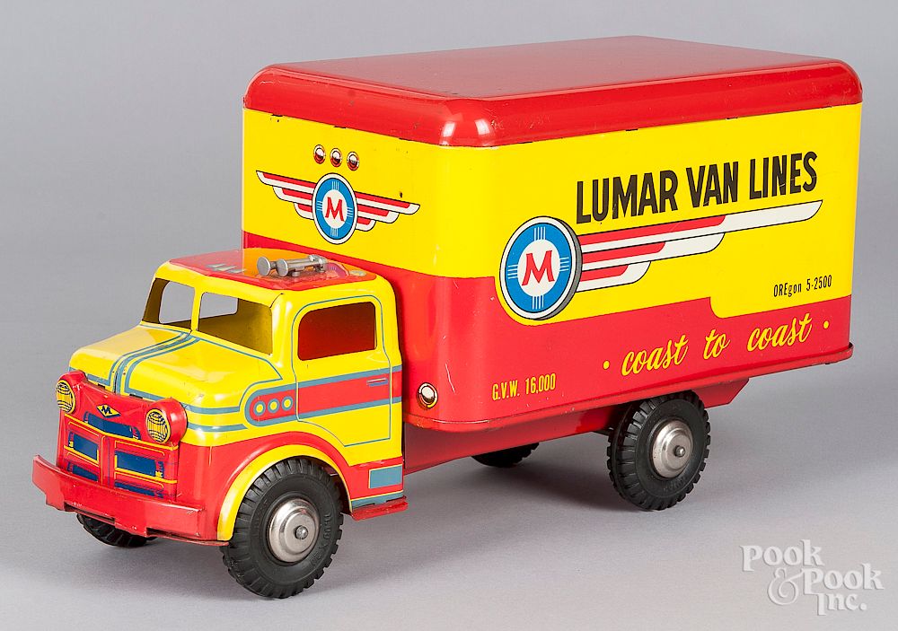 Appraisal: Lumar Van Lines tin litho delivery truck Lumar Van Lines