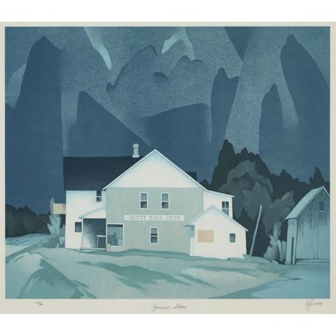 Appraisal: Alfred Joseph Casson - GREY DAY AUTUMN AFTERNOON GENERAL STORE