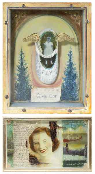 Appraisal: Two Works by Madonna Philips NC the first a diorama