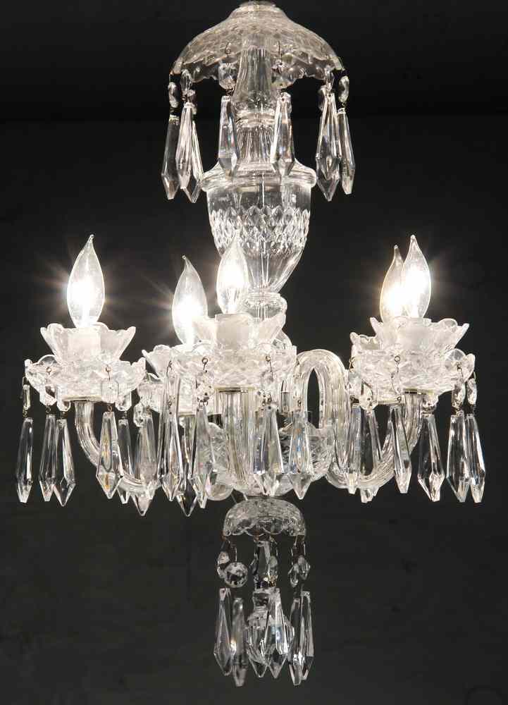 Appraisal: WATERFORD CRYSTAL CHANDELIER - Five-Arm Electric Chandelier by Waterford Crystal