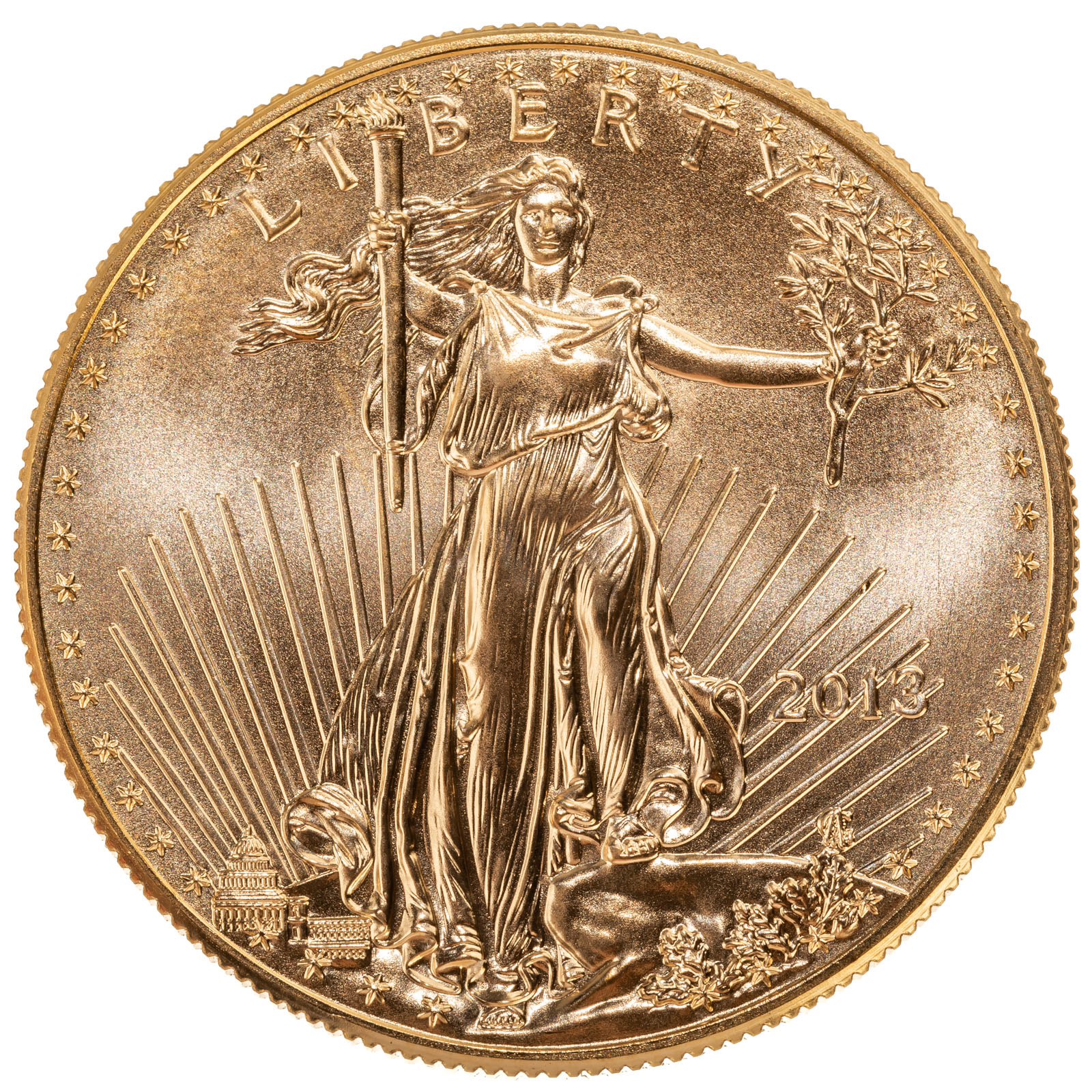 Appraisal: OUNCE GOLD AMERICAN EAGLE BU Augustus St Gauden's design never