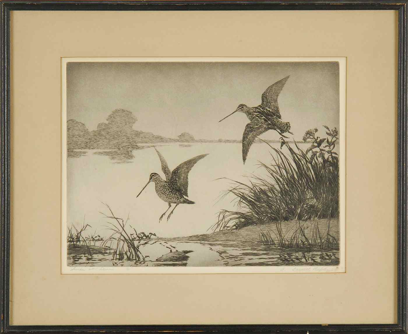 Appraisal: AIDEN LASSELL RIPLEYAmerican - Snipe at Dawn'' Titled lower left