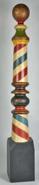 Appraisal: Early Wooden Barber Pole Description Beautiful original paint with nice