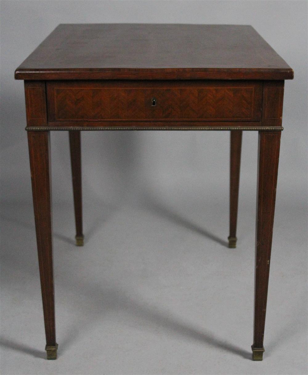 Appraisal: NAPOLEON III GAMES TABLE WITH HERRINGBONE PARQUETRY TOP having a