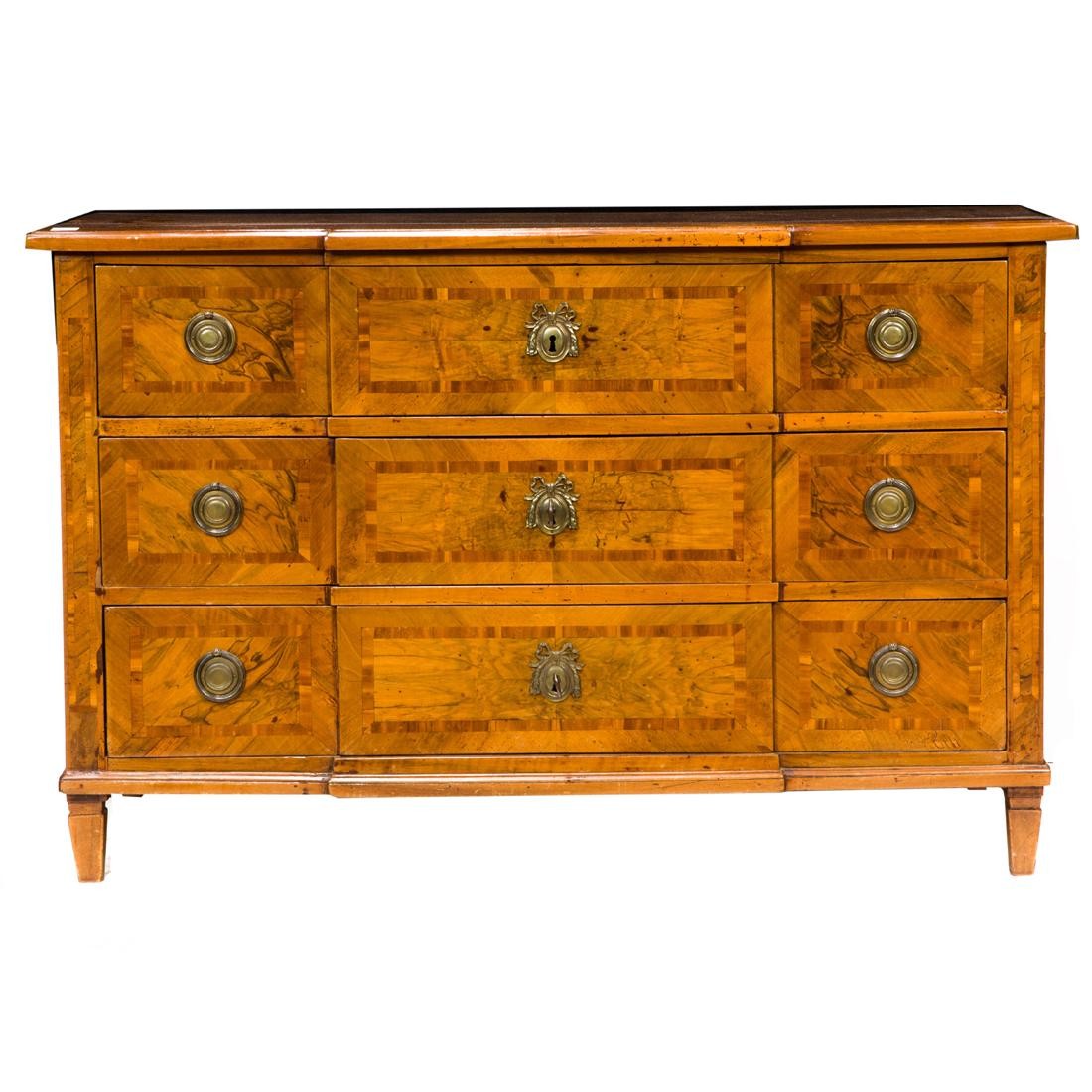 Appraisal: CONTINENTAL NEOCLASSICAL INLAID COMMODE Continental Neoclassical inlaid commode likley Italian