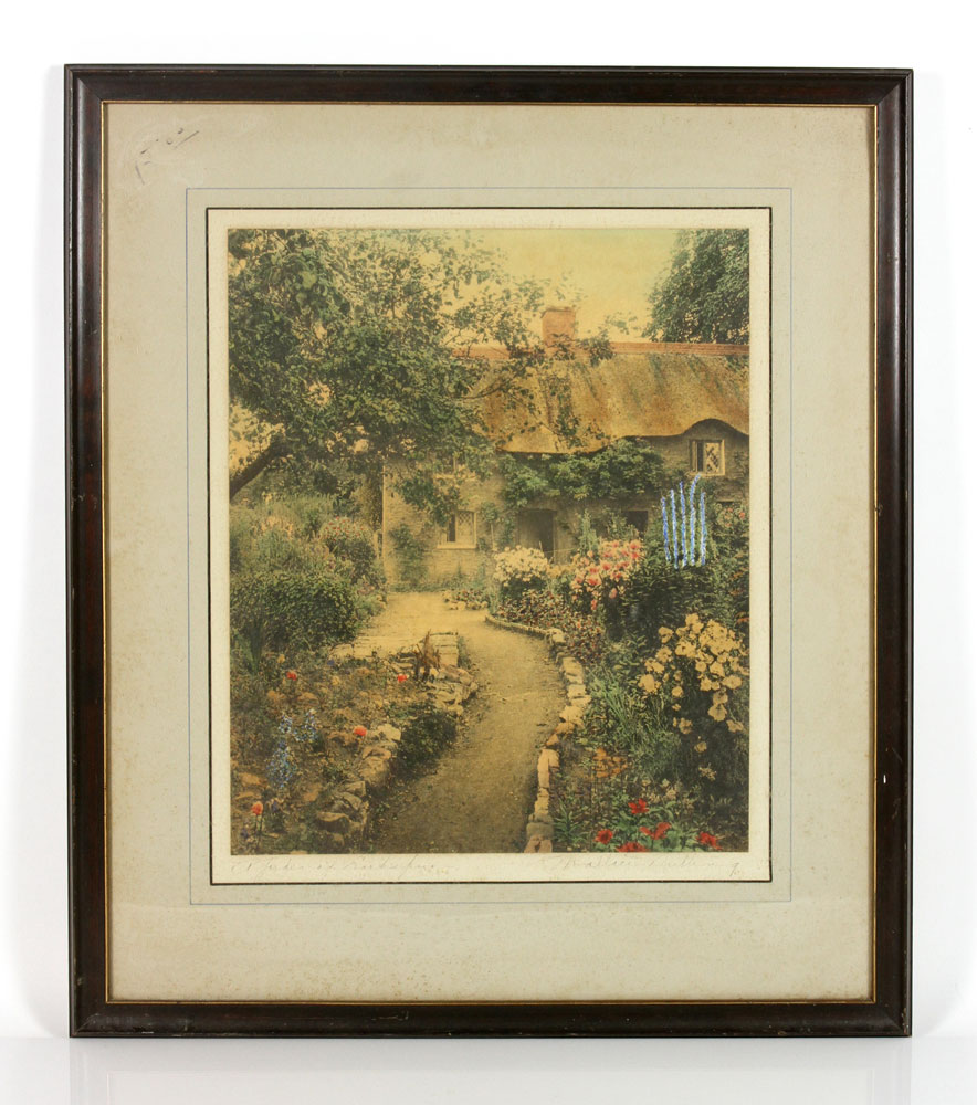 Appraisal: - Nutting A Garden of Larkspur Print Wallace Nutting A