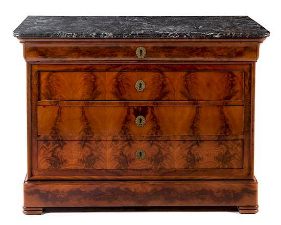 Appraisal: A Louis Philippe Chest of Drawers Height x width x