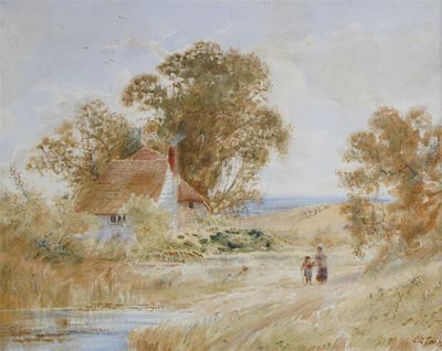 Appraisal: English School c Pastoral scenes Both signed indistinctly Watercolour Each