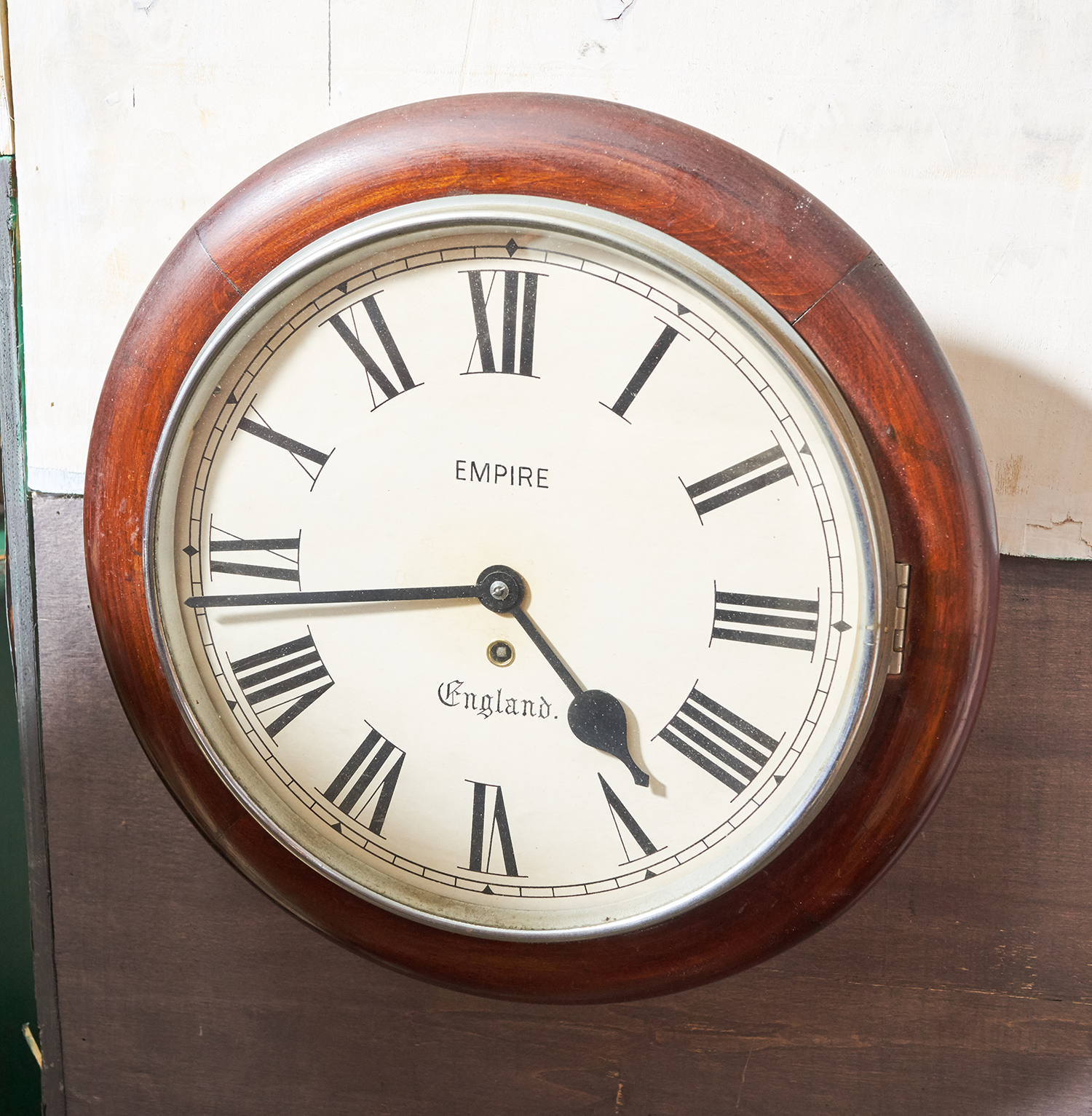 Appraisal: AN EARLY th CENTURY ENGLISH WALL CLOCK Timber case d