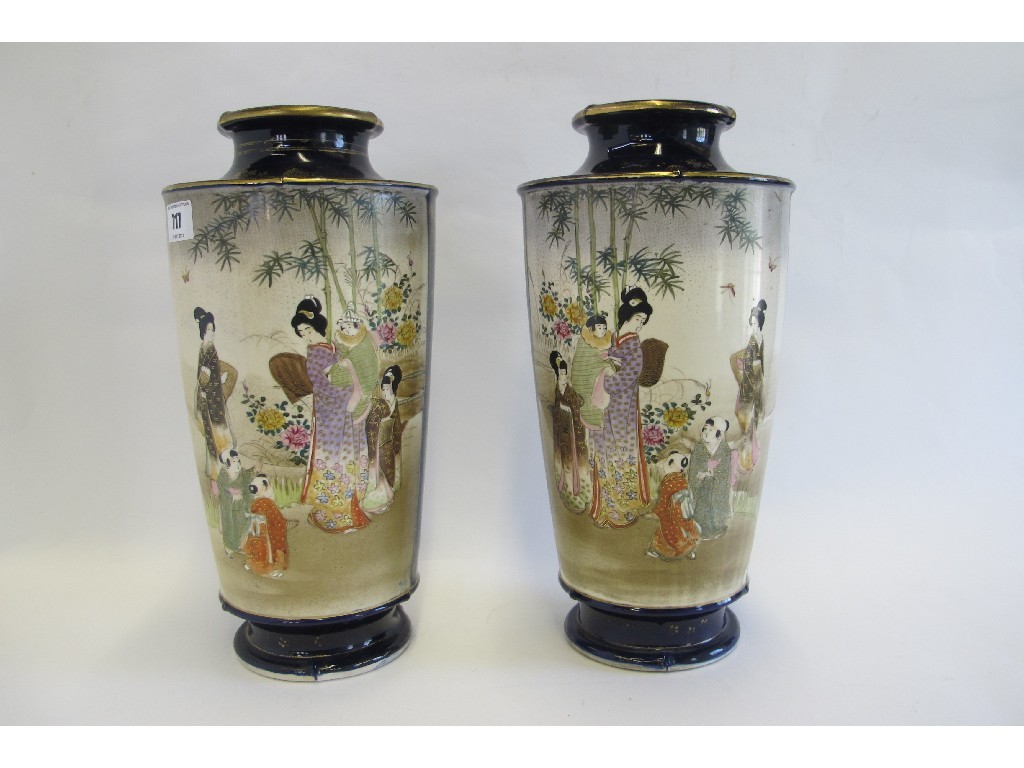 Appraisal: Pair of Satsuma vases