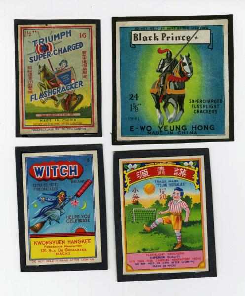 Appraisal: Lot of Firecracker Labels Includes Black Prince Witch Young Footballer