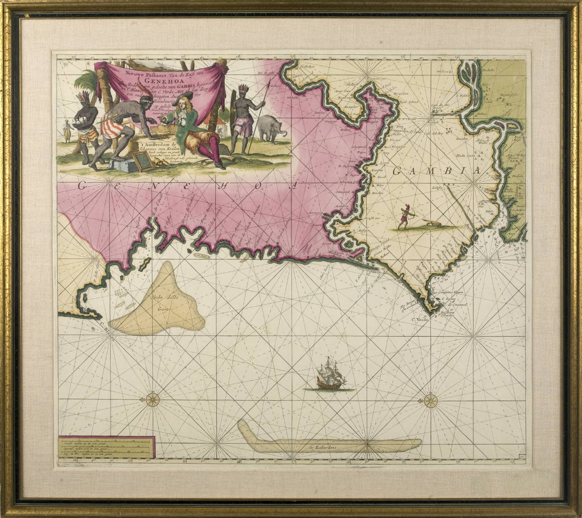 Appraisal: MAP OF THE COAST OF GENEHOA AND GAMBIA quot NIEUWE