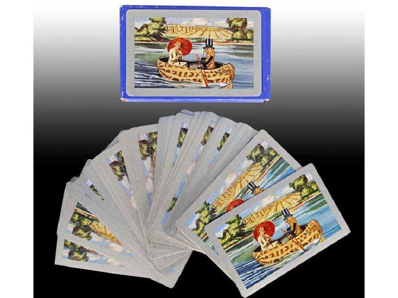 Appraisal: s Planters Peanut Canoe Playing Cards with Ori Description Complete