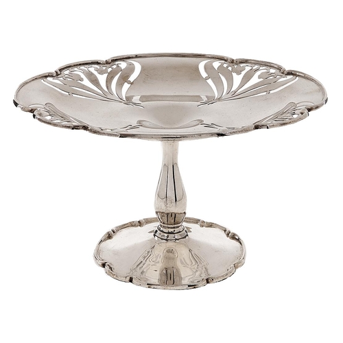 Appraisal: An Edward VII art nouveau pierced silver fruit stand cm