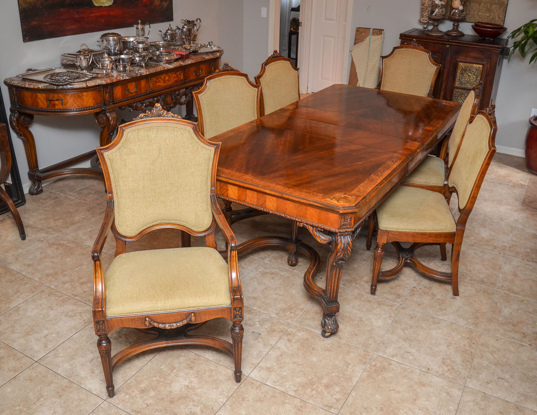 Appraisal: ITALIAN RENAISSANCE REVIVAL DINING SUITE piece dining suite in the