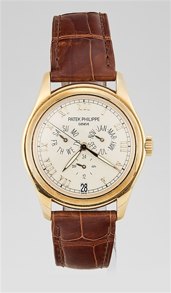 Appraisal: Patek Philippe K Yellow Gold Annual Calendar Watch Ref J