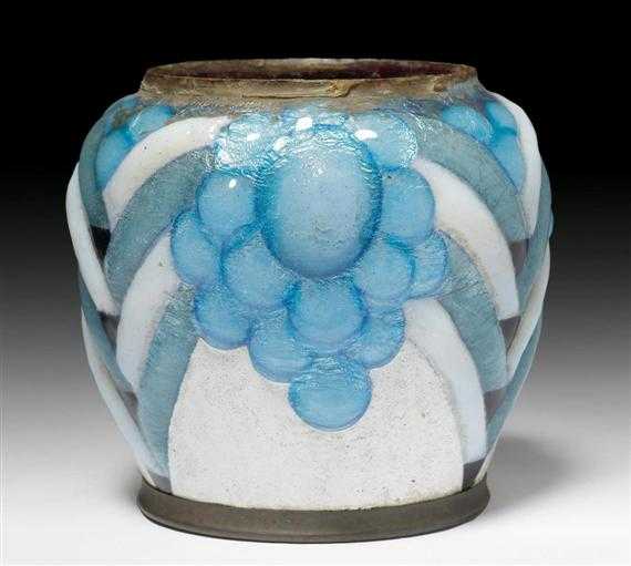 Appraisal: FAURE CAMILLE attributed to VASE circa Enamel on copper H