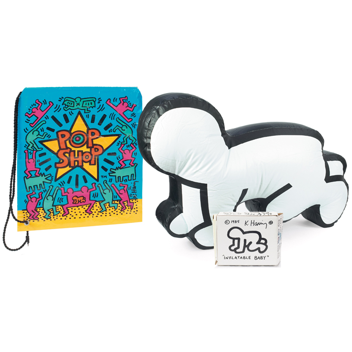 Appraisal: Keith Haring Inflatable Baby Pop Shop black and white inflatable