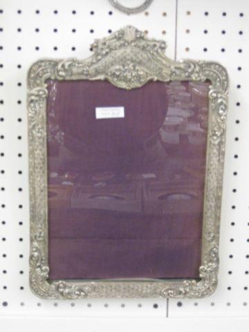 Appraisal: Silverplate Frame ornate would hold a x image