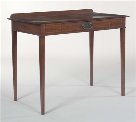 Appraisal: A Georgian inlaid side table the rectangular top over a