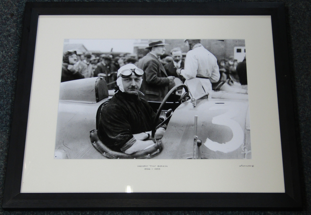 Appraisal: A Jarrotts motoring print of Henry 'Tim' Birkin - cm