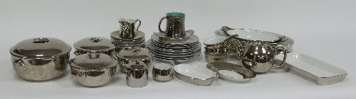 Appraisal: A Royal Worcester silver resist part dinner service