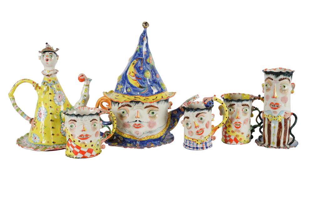 Appraisal: IRINA ZAYTCEVA B GROUP OF FIGURAL PORCELAINeach signed comprising a