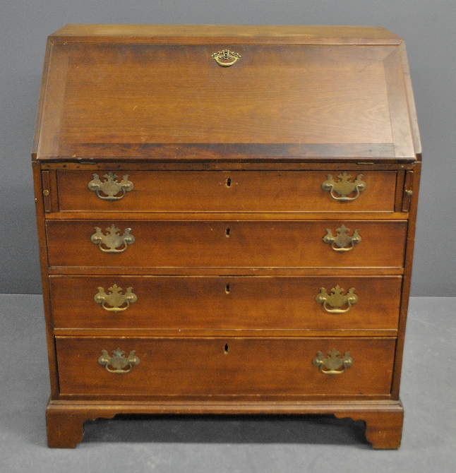 Appraisal: - New York Chippendale cherry slant-lid desk h x w