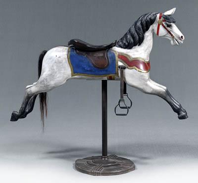 Appraisal: Paint decorated carousel horse laminated pine with painted decoration overall