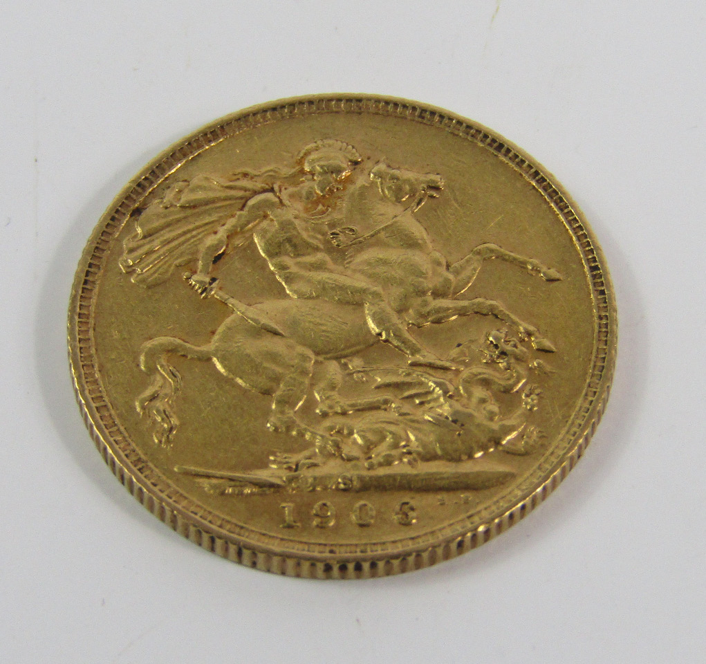 Appraisal: An Edward VII gold sovereign g