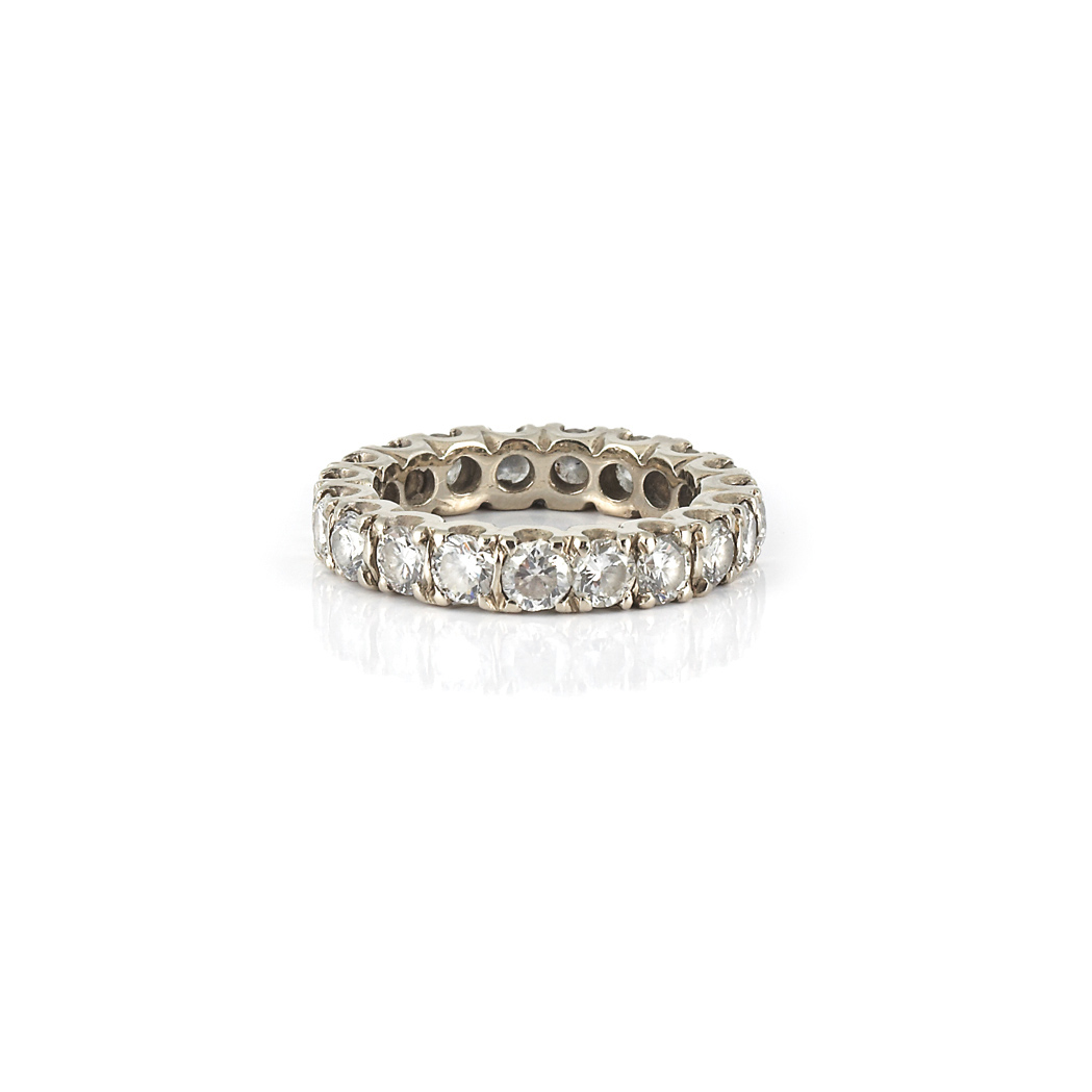 Appraisal: Diamond Band Ring White gold diamonds ap cts ap dwt