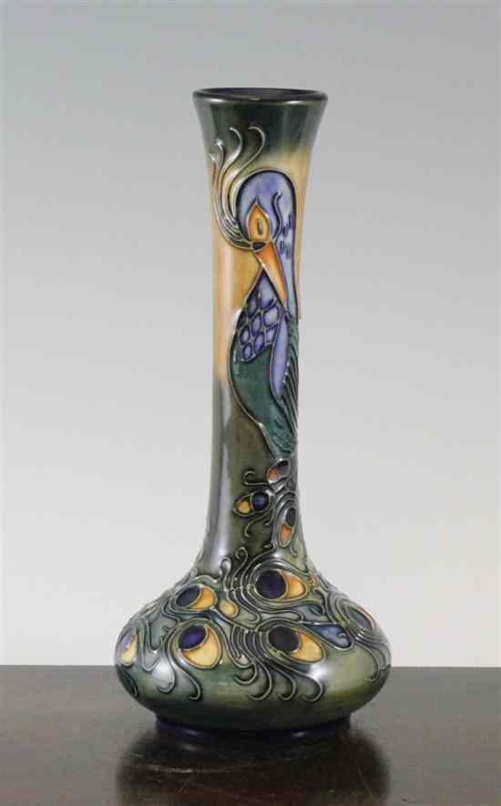 Appraisal: A Moorcroft 'Phoenix Bird' pattern vase c signed by Rachel