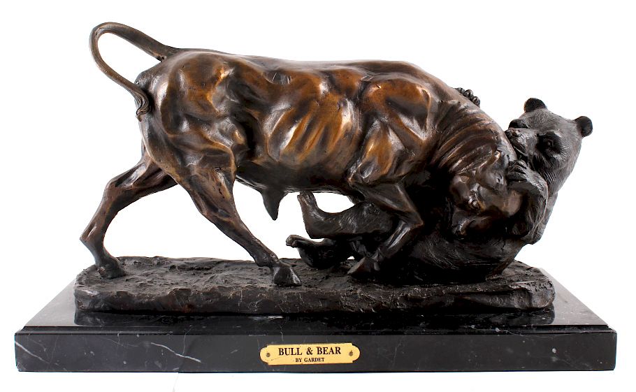 Appraisal: Bull Bear by George Gardet Included in this lot we