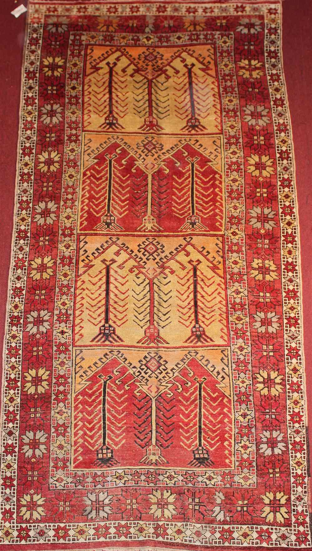 Appraisal: TURKISH OUSHAK RUG approx ' '' x ' '' retail