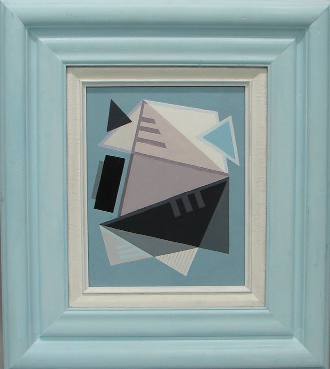 Appraisal: Seymour Zayon Modernist composition oil on canvas board x SLL