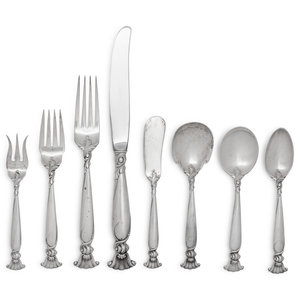 Appraisal: A Wallace Romance of the Sea Silver Flatware Service Wallingford