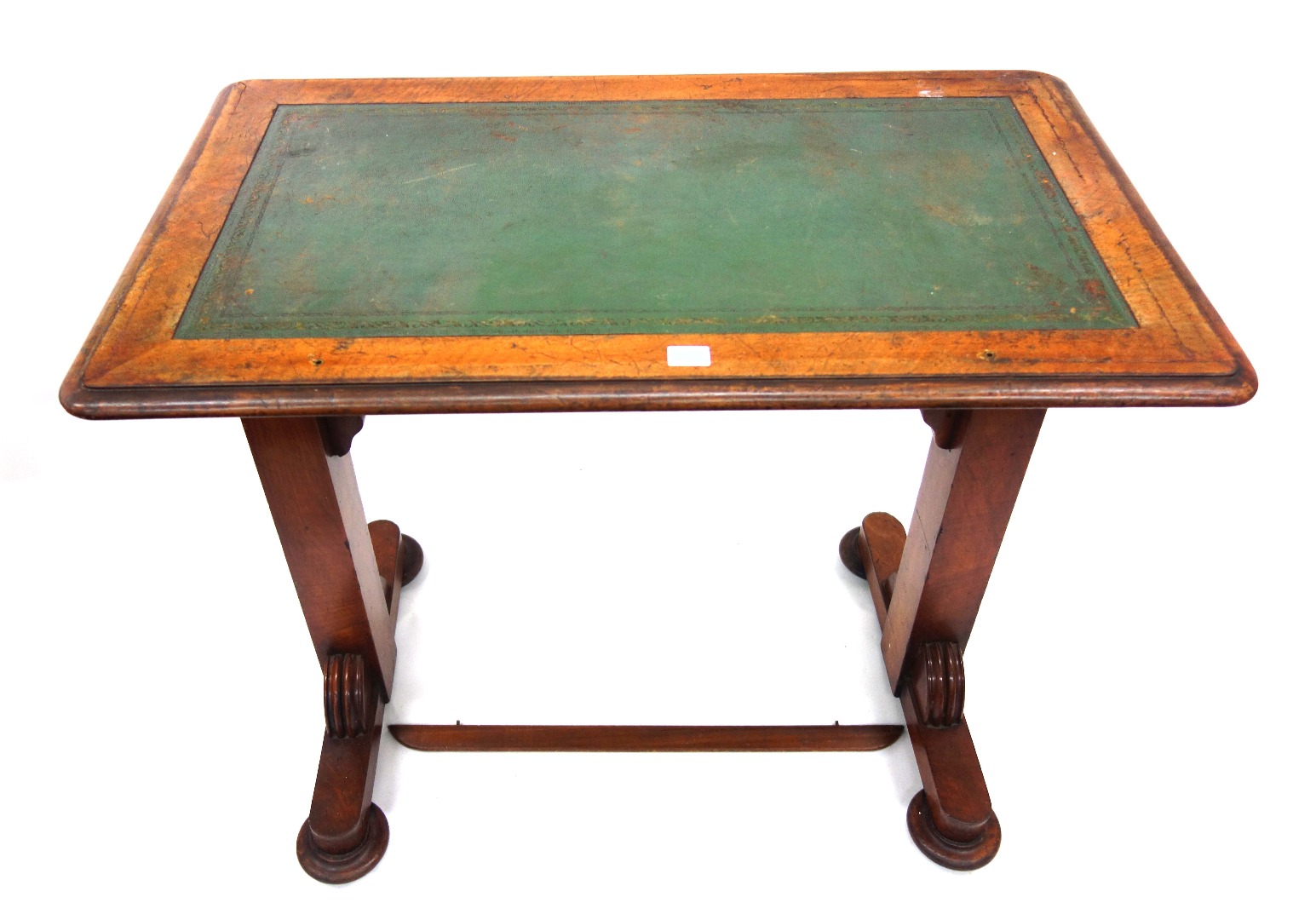 Appraisal: An Early Victorian walnut telescopic reading table with ratchet adjustable