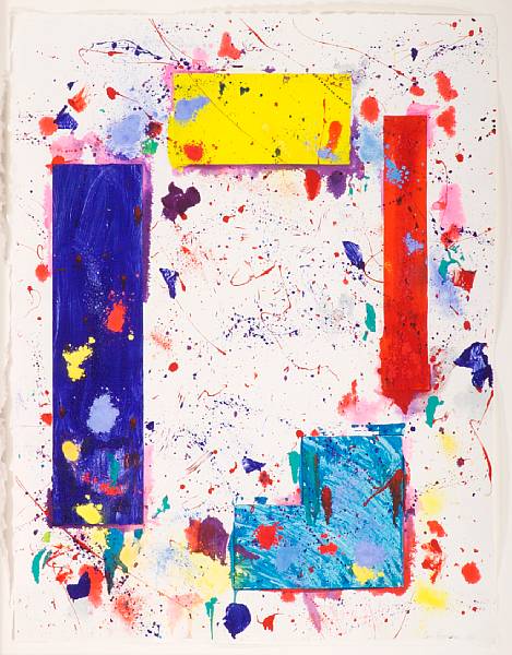 Appraisal: Sam Francis American - Untitled Monotype printed in colors on