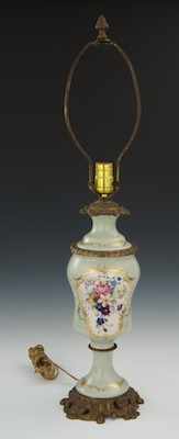 Appraisal: A French Style Porcelain Table Lamp Porcelain lamp with hand