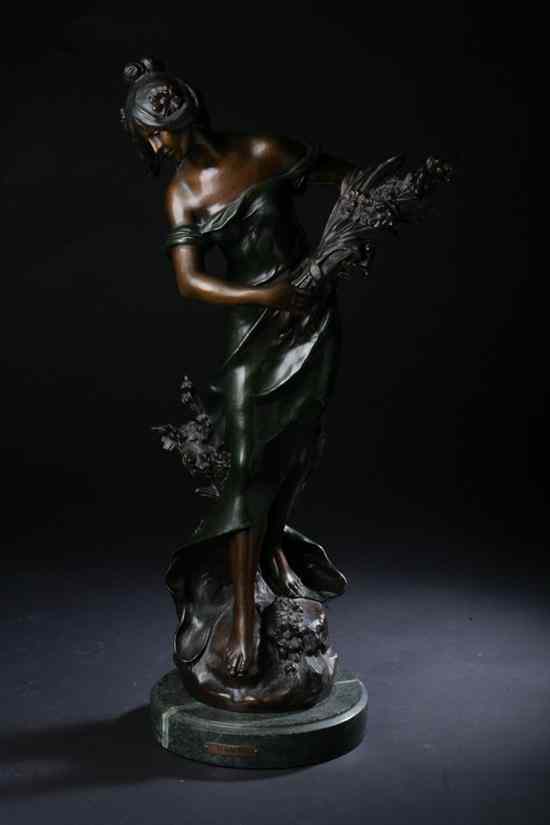 Appraisal: AFTER HIPPOLYTE FRAN OIS MOREAU French - Automne Patinated bronze