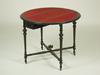 Appraisal: GAMING TABLE - Drop leaf gaming table with black lacquered