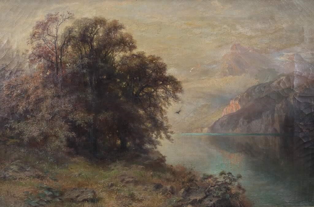 Appraisal: EDWARD L CUSTER OIL ON CANVAS LANDSCAPEEdward L Custer Switzerland