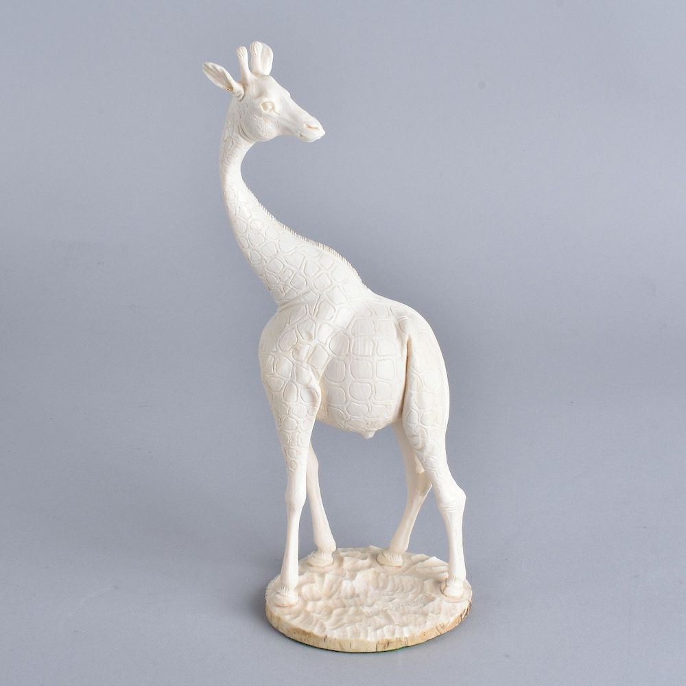 Appraisal: African Ivory Giraffe African Carved Ivory Giraffe Figurine Signed M