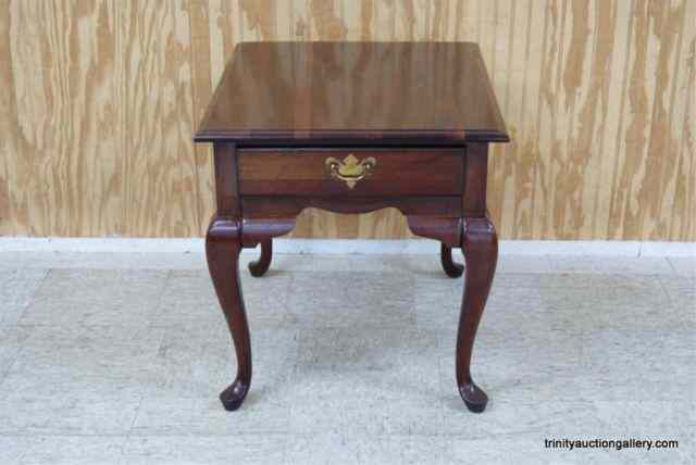 Appraisal: Lenoir House Mahogany Walnut Sofa End TableFrom an estate is