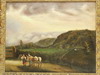 Appraisal: OOP - Circa man woman and donkey in landscape set