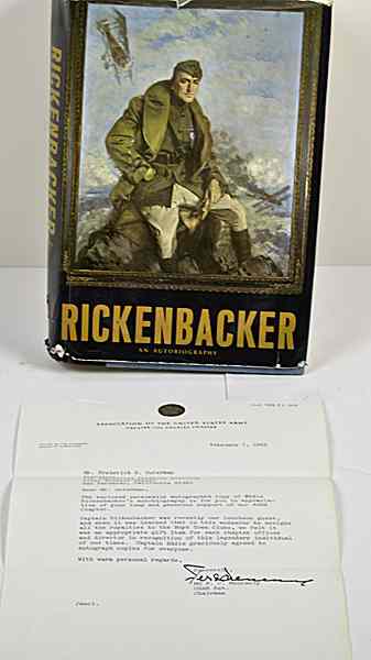 Appraisal: Eddie Rickenbacker Signed and Inscribed Autobiography Autobiography of Edward Vernon