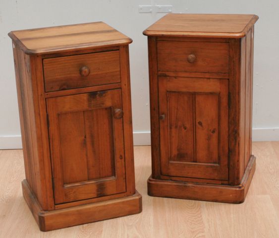 Appraisal: A pair of pine bedside chests cms wide cms deep