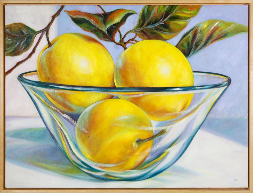 Appraisal: Katie Trinkle Legge Oil on Canvas Lemons in a Glass